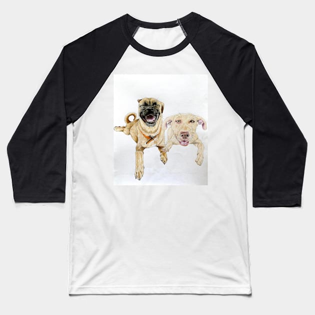 PUPPY SMILE Baseball T-Shirt by kazartsy